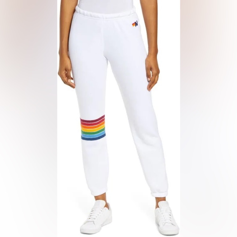 NWT Aviator Nation White Sweatpants - Medium